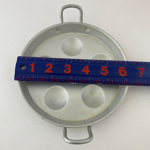 2 Vintage Escargot Plate French Aluminum Pur Tournus Unis Handled c1970's - Picture 5 of 8